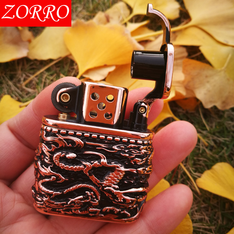 Zorro Pure copper A helmet and armor Dragon Old nine Same item lighter personality Windbreak Retro Kerosene grinding wheel lighterin the ZIPPO/Swiss Army Knife/Glasses , Brand lighters and accessories , Other , Kerosene lighter category - from Buy2taobao.com to provide professional Taobao agent buy service