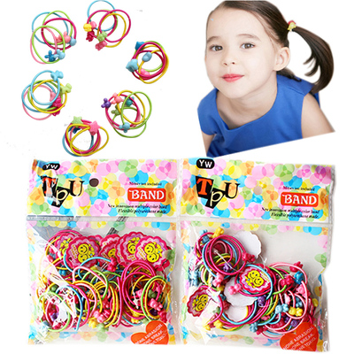 韩国发饰儿童扎头发饰品女童发绳头绳卡通蝴蝶结发圈黑橡皮筋头饰