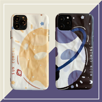 皱褶纹ins网红卡通星球11Pro Max苹果X/XS/XR手机壳iPhone7p/8plus女个性硅胶创意保护套日韩国男全包边防摔