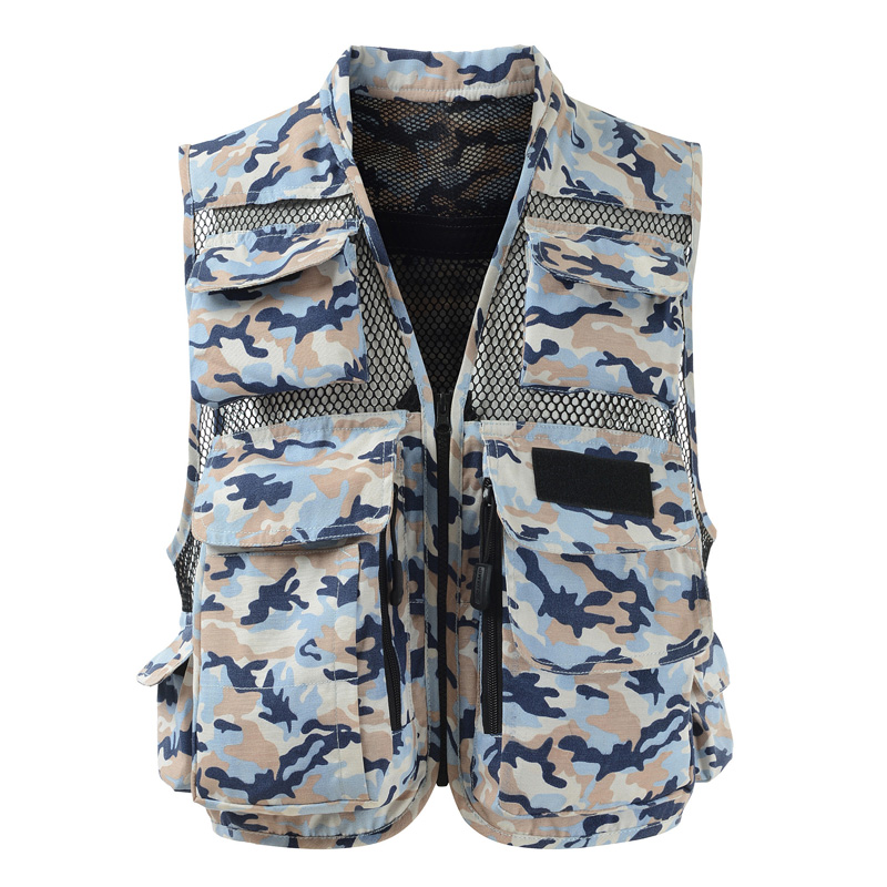 summer outdoors man camouflage Mesh Vest Photography Vest waistcoat Multiple pockets leisure time Go fishing pure cotton vestin the Men's clothing, Vest/Vest category - from Buy2taobao.com to provide professional Taobao agent buy service