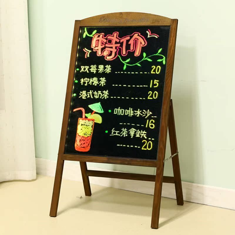 架式黑板刷灯光发光字留言板儿童房挂牌画板广告牌夜市公告栏绘画|ruв категории коммерческий/офисная мебель, Центр обучения мебель, доска - от Buy2taobao.com для оказания профессиональной услуги покупки агента Taobao