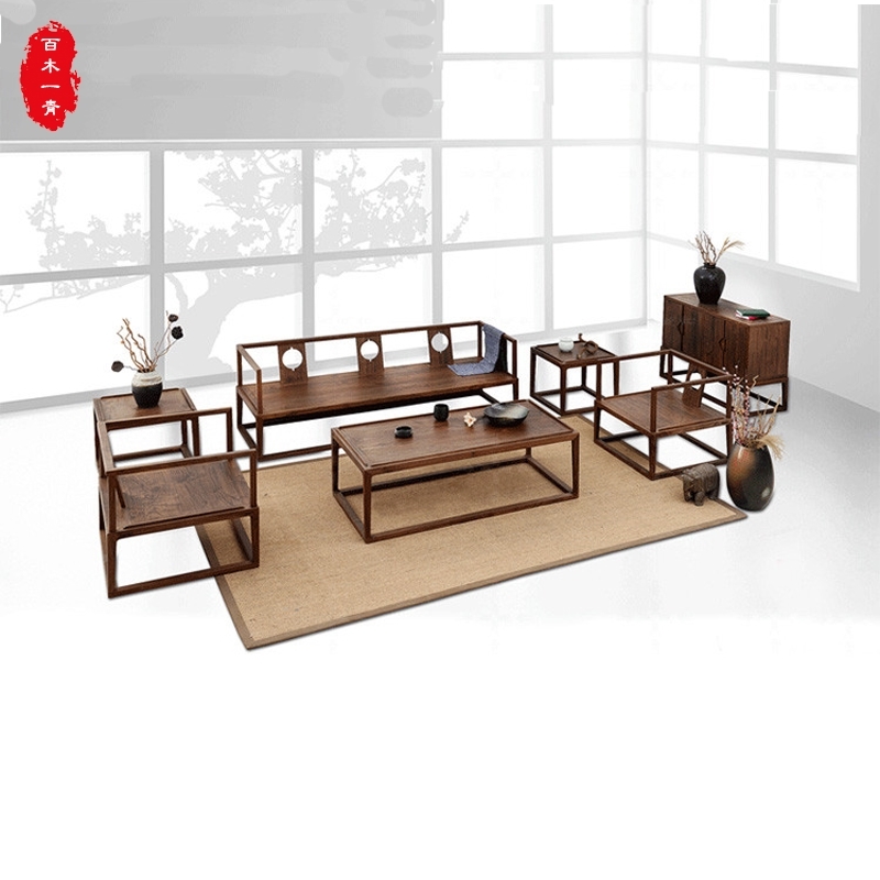 modern New Chinese style Fabric art Simplicity Sofa Set solid wood villa Open Houses a living room Custom furniture factory Direct sellingin the Residential furniture , Sofa , Wood sofa category - from Buy2taobao.com to provide professional Taobao agent buy service