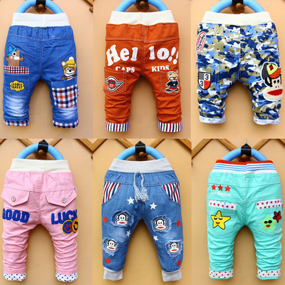 宝宝中裤夏装哈伦裤童装休闲七分裤婴儿童短裤男童五分裤可开裆潮