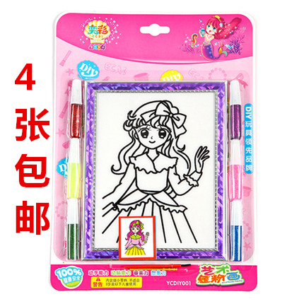 奕彩 吸塑精装艺术金粉画大号20*24 儿童手工diy益智女孩创意玩具|ruв категории игрушка/коляска/головоломка/блоки/модель, ручной/творческие diy, песок/живопись темпера/другие картины - от Buy2taobao.com для оказания профессиональной услуги покупки агента Taobao