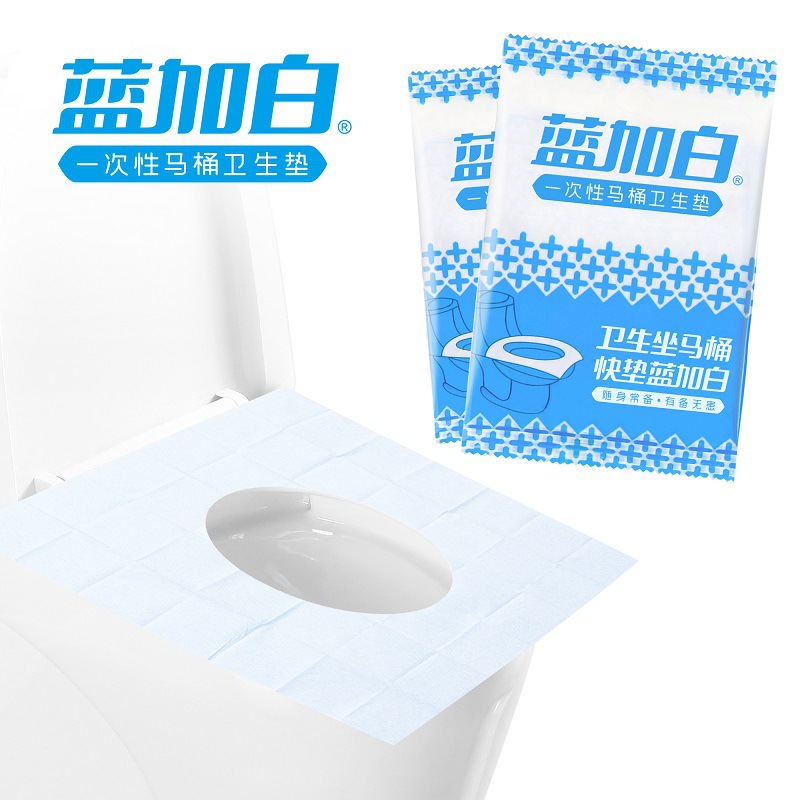 蓝加白新款防水一次性马桶垫坐垫纸加厚旅行旅游孕产妇防水厕纸在类目 家庭/个人清洁工具, 卫浴用具/卫浴配件, 马桶套/马桶座圈中 - 来自Buy2taobao.com提供专业的淘宝代购服务