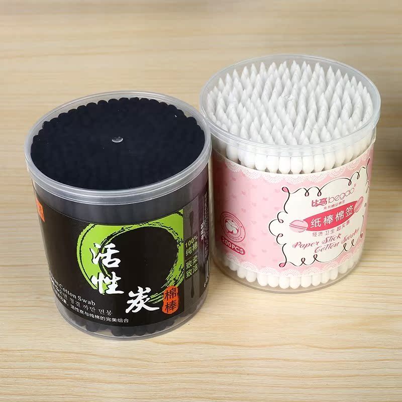 活性炭竹炭卫生便携式卸妆棉签尖头黑棉棒耳签棒双头螺旋200支|ruв категории семья/личные чистящие средства, потребительских уборка посуды, Тупфер/Тупфер/хлопок пакет - от Buy2taobao.com для оказания профессиональной услуги покупки агента Taobao