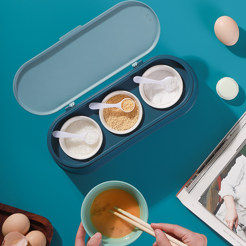 kitchen Seasoning Box Integrated personality originality lovely Moisture-proof seal up household Three lattice one Storage Artifactin the Kitchen/Cooking utensils , Kitchen Gadgets/Kitchen storage , Storage jars/Kitchen storage containers , Seasoning bottles category - from Buy2taobao.com to provide professional Taobao agent buy service