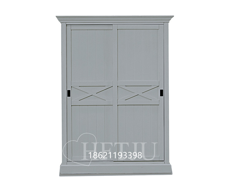 American style rural solid wood oak bedroom wardrobe French Retro white Do the old Sliding door Sliding door Lockers customizedin the Residential furniture , Cabinet , Wardrobe category - from Buy2taobao.com to provide professional Taobao agent buy service