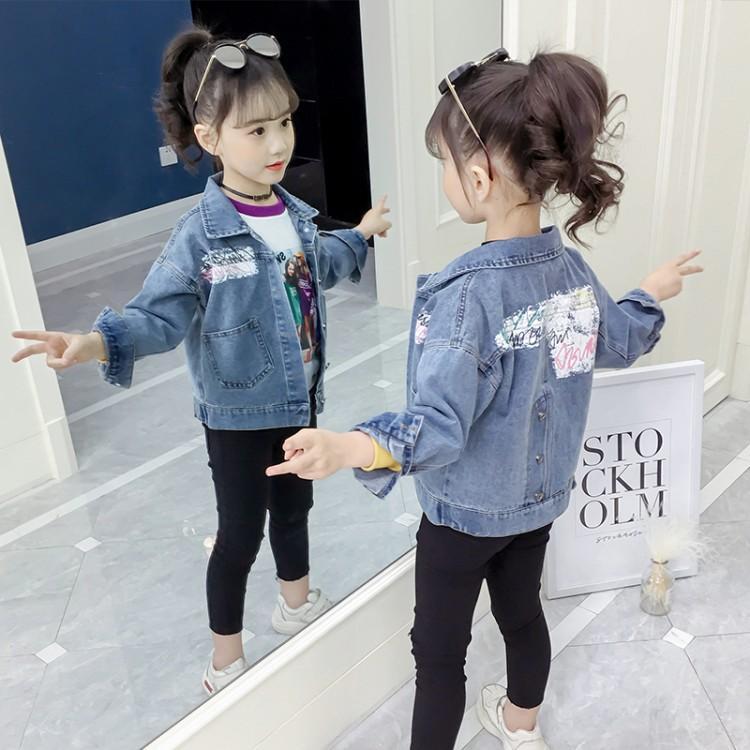 女童牛仔外套2019新款春装韩版洋气儿童时髦短款女孩春秋网红童装|ruв категории Детская одежда, пальто/пиджак/пальто, обычные пальто - от Buy2taobao.com для оказания профессиональной услуги покупки агента Taobao