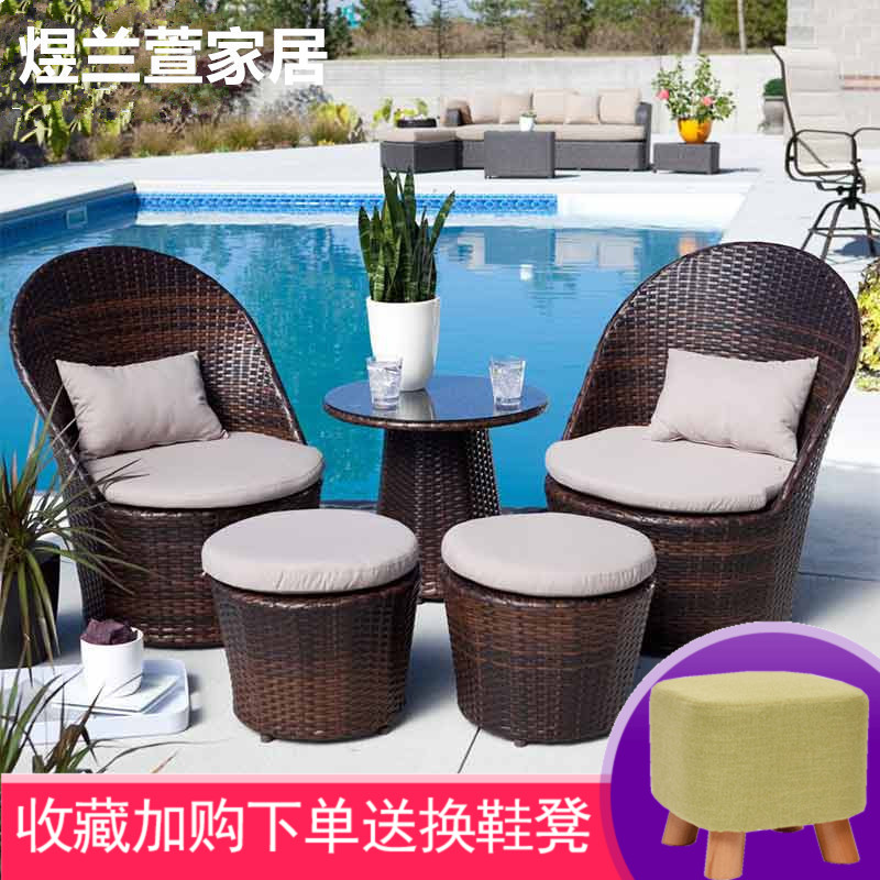 藤椅休闲仿藤桌椅户外阳台创意洽谈藤椅茶几三五件套组合家具|msdalam kategori perabot kediaman, luar/perabot taman, Meja dan kerusi Kit - dari Buy2taobao.com untuk memberikan perkhidmatan ejen Taobao profesional membeli