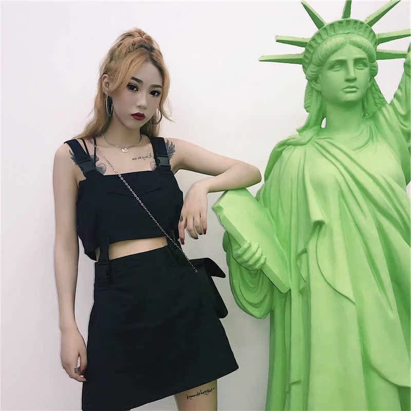 背心韩版夏季ins风黑色无袖短款吊带原宿显瘦百搭半身裙套装女潮在类目 自行车/骑行装备/零配件, 骑行服饰/骑行装备, 骑行服中 - 来自Buy2taobao.com提供专业的淘宝代购服务