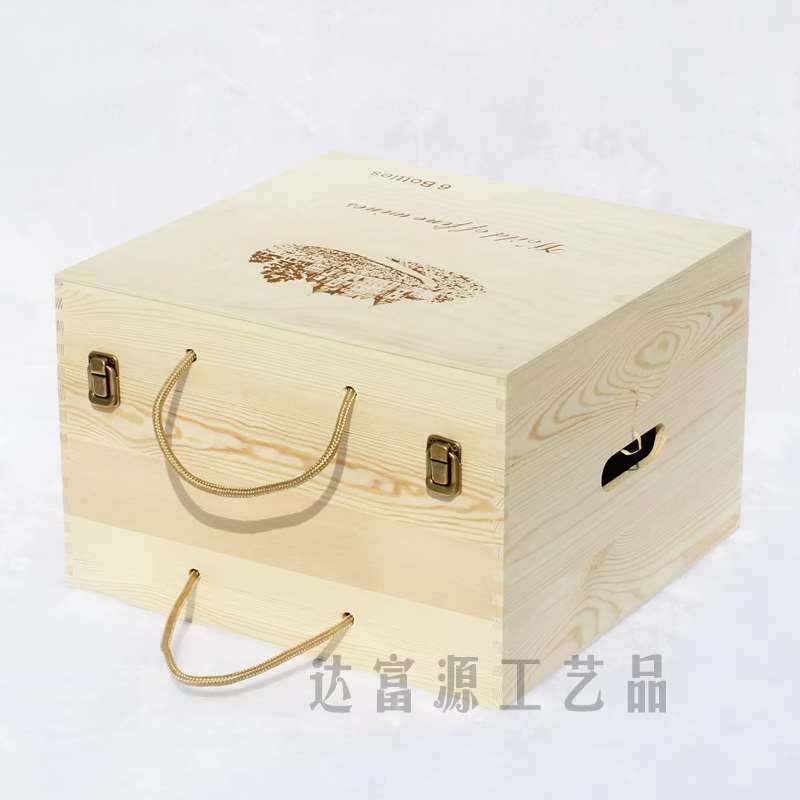 加大红酒盒六支红酒木盒包装盒箱子葡萄酒礼盒6支木质木箱礼品盒|ruв категории посуда, до дна/бокал/вино, вино - от Buy2taobao.com для оказания профессиональной услуги покупки агента Taobao