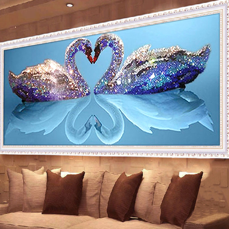 5D Diamonds Diamonds Round diamond new pattern a living room Diamonds Cross stitch Swan Lake Stick drill Soulmatein the Arts and crafts , Minority handicrafts , Mongolian features , 蒙古皮 painting category - from Buy2taobao.com to provide professional Taobao agent buy service