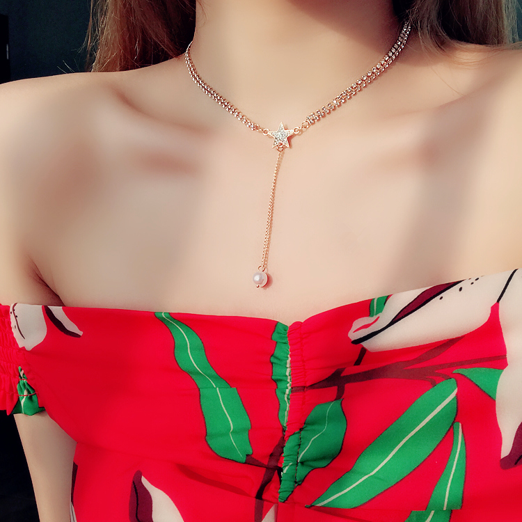 Full bore star clavicle have cash less than that is registered in the accounts Pearl Pendant Necklace Simplicity the republic of korea neck Jewelry chocker claviclein the Accessories/Fashion Jewelry, Necklace category - from Buy2taobao.com to provide professional Taobao agent buy service