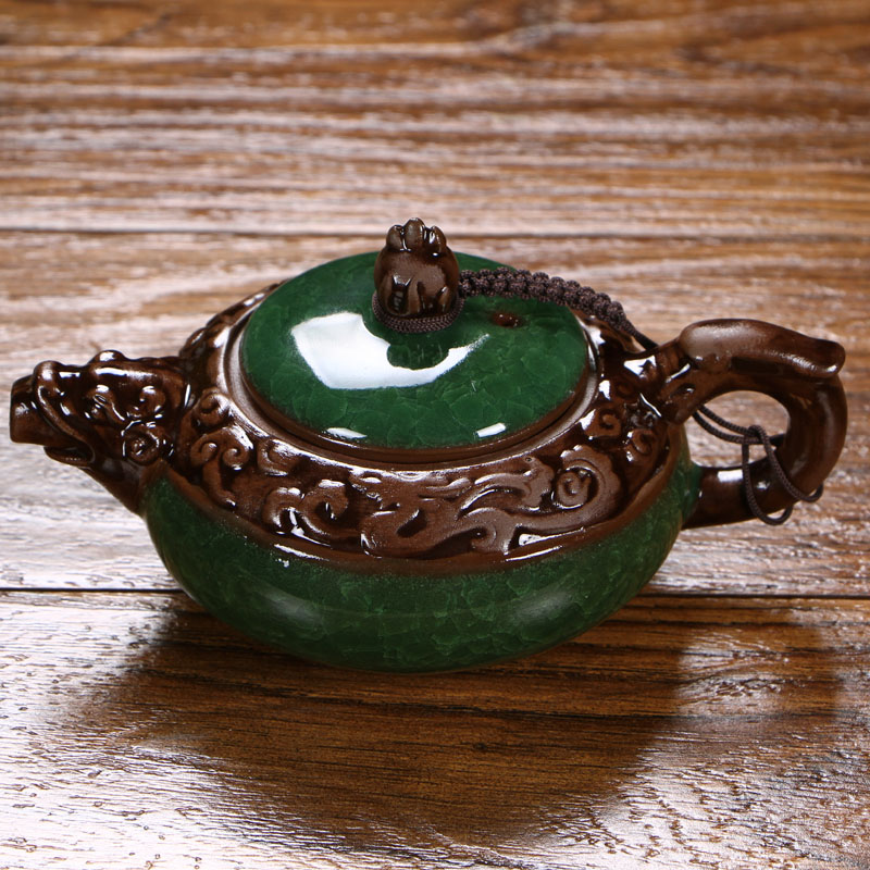 新品冰裂釉茶具茶壶陶瓷茶壶紫砂茶壶单壶浮雕龙纹小茶壶复古创意|ruв категории посуда, чайный сервиз, чайник - от Buy2taobao.com для оказания профессиональной услуги покупки агента Taobao