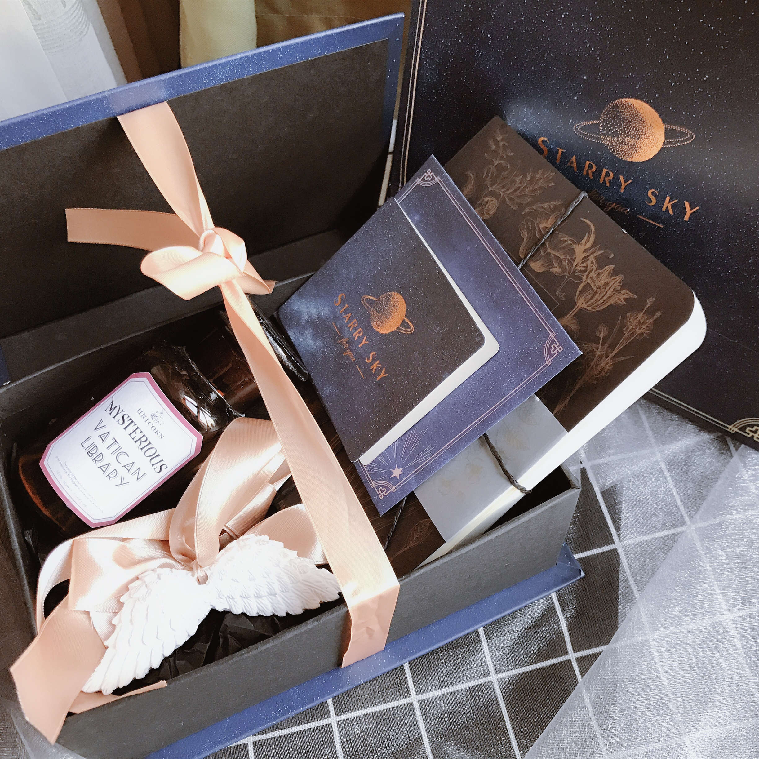 School season~Star box~Iris notebook+Library Candle+Angel wings Aromatherapy A full set of cardsin the Home accessories , Candle/Candlestick , Aromatherapy candles category - from Buy2taobao.com to provide professional Taobao agent buy service