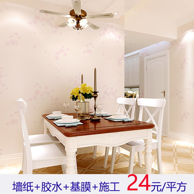 上门安装墙纸壁纸闪金无纺布梅花樱花田园韩版卧室客厅壁纸实体店在类目 家装主材, 墙纸, 无纺布墙纸中 - 来自Buy2taobao.com提供专业的淘宝代购服务