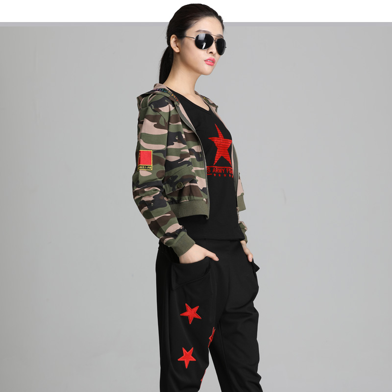 sailor clothing Camouflage Three suit 2019 new pattern spring and autumn square Ghost trot clothes showin the Sports/Yoga/Fitness/Fans supplies , Dance/Aerobics/Gymnastics , Square Dance , Square Dance Set category - from Buy2taobao.com to provide professional Taobao agent buy service