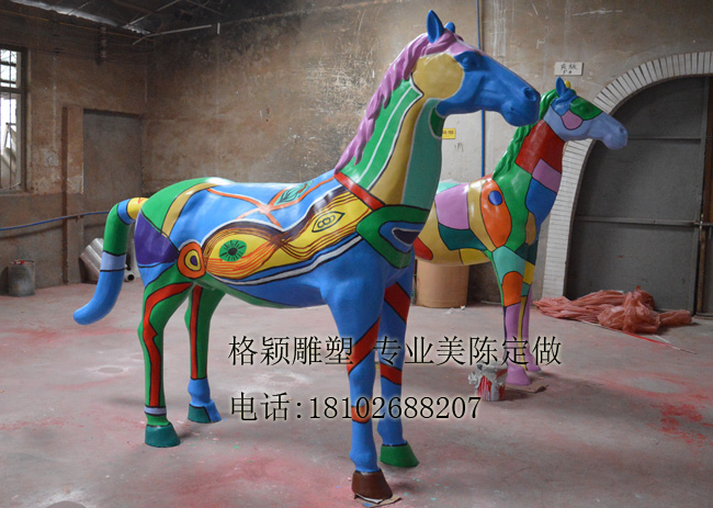 彩繪馬玻璃鋼雕塑擺件 彩色吉祥馬室內外工藝品裝飾馬模型景觀馬在類目 家居飾品, 擺件中 - 來自Buy2taobao.com提供專業的淘寶代購服務