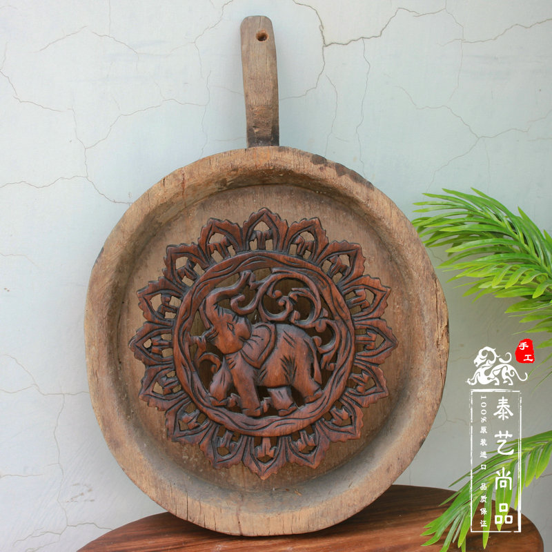 泰国柚木艺术壁灯挂件 东南亚雕花壁饰别墅客厅SPA复古创意装饰灯在类目 家居饰品, 壁饰中 - 来自Buy2taobao.com提供专业的淘宝代购服务