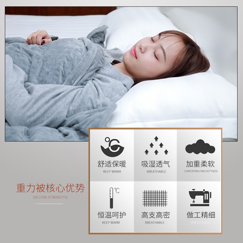 可定制印LOGO冬冬同款助眠被减压毯gravity weighted blankt重力?在类目 床上用品, 休闲毯/毛毯/绒毯中 - 来自Buy2taobao.com提供专业的淘宝代购服务