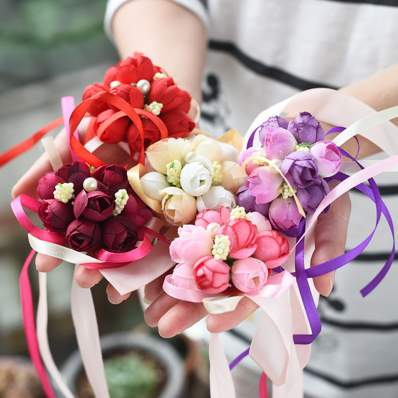 European style Wedding celebration wedding marry Supplies Wrist flower originality bride Bridesmaid simulation Hand Flower Sisters Flower girl PE Flower wristin the Festive supplies/Gift , Wedding Themes/Props , Flower wrist category - from Buy2taobao.com to provide professional Taobao agent buy service