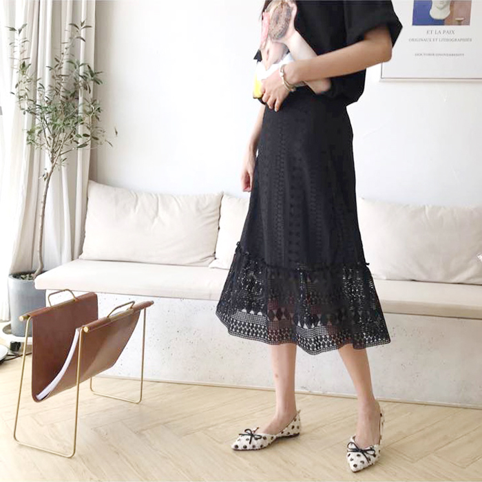 MEMOME Han Shan New 19 Spring and summer temperament Lace lady fish tail Self cultivation Show thin skirtin the Women's clothing/Boutique , Skirts category - from Buy2taobao.com to provide professional Taobao agent buy service