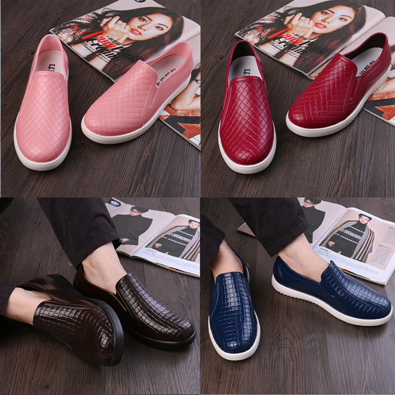 Korean Edition student Fashion boots Low kitchen work Waterproof shoes men and women lovers Flat bottom Rubber shoes non-slip water bootsin the Women's Shoes, Rain Boots category - from Buy2taobao.com to provide professional Taobao agent buy service