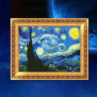 法国正品DMC十字绣套件 客厅大幅新款欧式 世界名画 梵高 星空|ruв категории домашний ткань, вышивка крестом и инструментов, принадлежностей, вышивка крестом suite - от Buy2taobao.com для оказания профессиональной услуги покупки агента Taobao