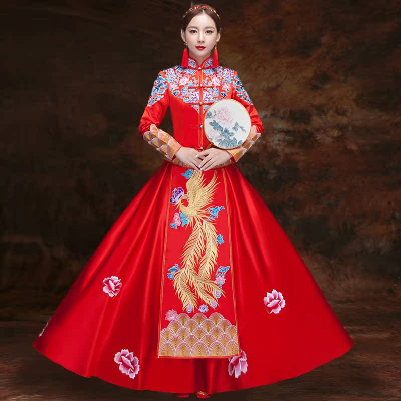 2019新款秀禾服婚禮敬酒服新娘結婚中式禮服旗袍裙嫁衣女裝繡和服在類目 女裝/女士精品, 婚紗/旗袍/禮服, 禮服/晚裝中 - 來自Buy2taobao.com提供專業的淘寶代購服務