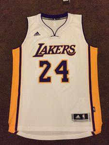 洛杉矶湖人 科比白色周末主场球衣篮球服 新版