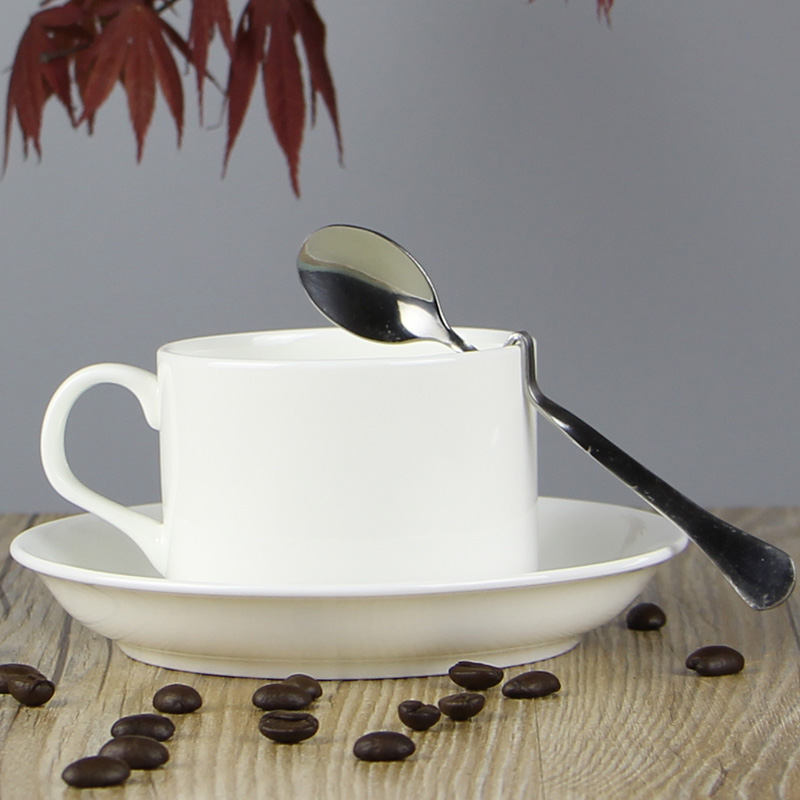 欧式纯白咖啡杯碟套装骨瓷简约办公下午茶杯陶瓷花茶杯可定制logo在类目 餐饮具, 咖啡器具, 咖啡杯中 - 来自Buy2taobao.com提供专业的淘宝代购服务
