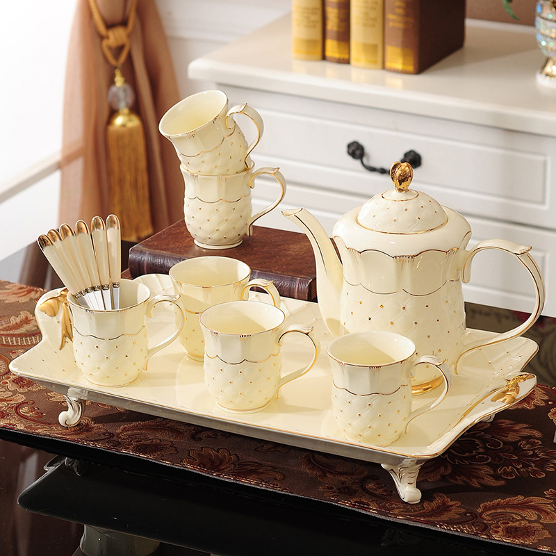 European style Tea Set household Tray English Afternoon Tea ceramics coffee teacup Water cup Set out marry giftin the Tableware , Coffee , Coffee set with category - from Buy2taobao.com to provide professional Taobao agent buy service