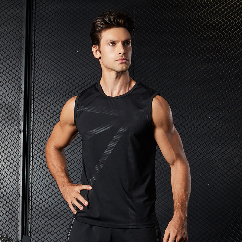 summer Large man Fitness clothing Sleeveless Tight fitting motion vest Quick drying High elastic Gym run Training clothesin the Sportswear/Casual Clothing , Fitness Apparel , Fitness clothing category - from Buy2taobao.com to provide professional Taobao agent buy service