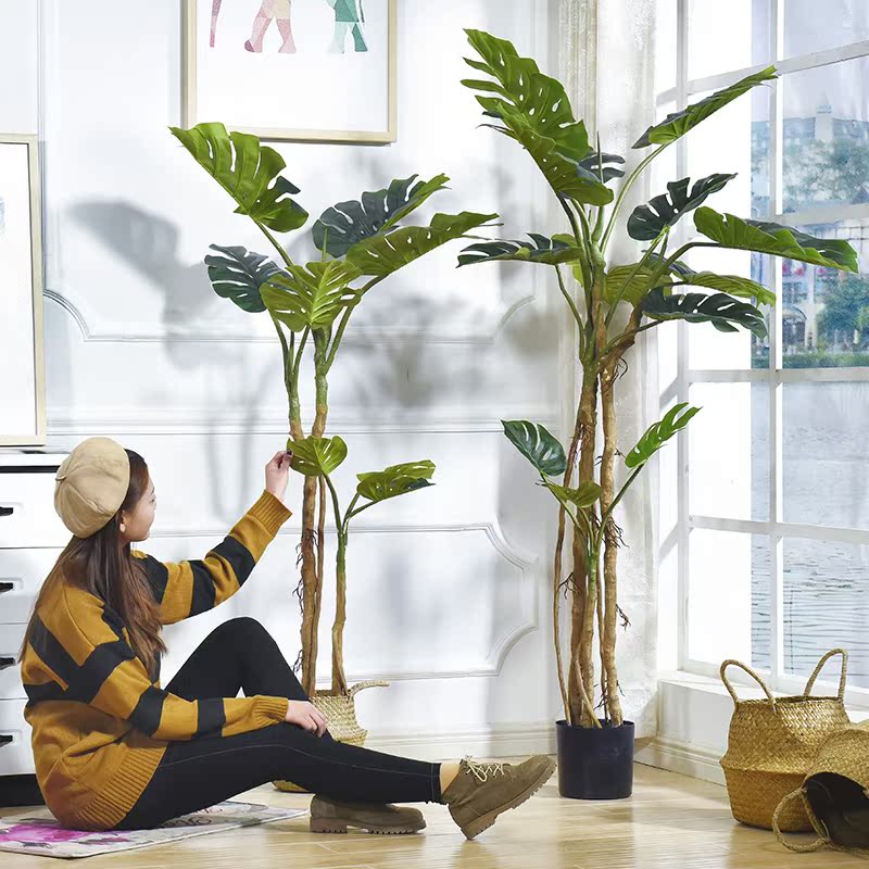 叶仿真植物绿萝室内树叶装饰藤条美陈装饰商场 创意龟背婚庆布置|ruв категории Домашний быт, ваза/цветок/искусственные цветы/моделирование украшения, бонсай моделирования растений - от Buy2taobao.com для оказания профессиональной услуги покупки агента Taobao