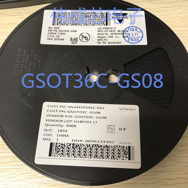 Patch GSOT36C-GS08 ( 36C ) Diode array TVS 36V Original SOT-23in the 3C Digital Accessories, Electronic components market , Circuit Protection, Electrostatic suppressor/ESD protection category - from Buy2taobao.com to provide professional Taobao agent buy service
