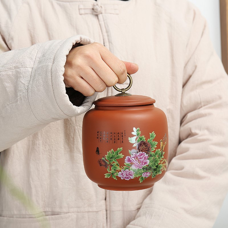 紫砂茶叶罐大号半斤装储存罐普洱红绿茶散装密封通用茶叶包装礼。在类目 餐饮具, 茶具, 茶叶罐中 - 来自Buy2taobao.com提供专业的淘宝代购服务
