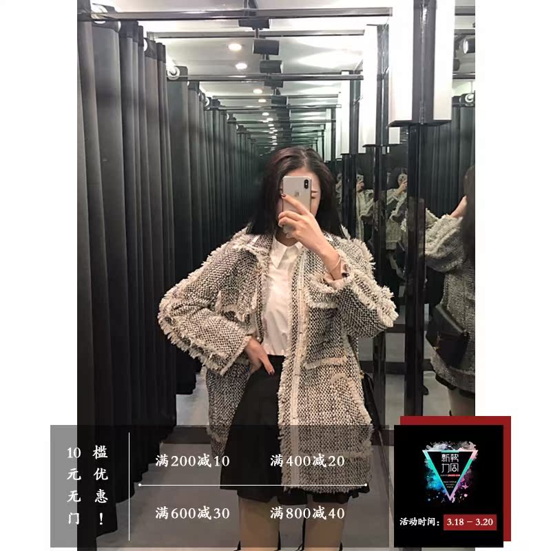 小香风外套女中长款韩版宽松百搭粗花呢学生很仙的外套森女慵懒风|ruв категории Женская одежда, короткое пальто - от Buy2taobao.com для оказания профессиональной услуги покупки агента Taobao