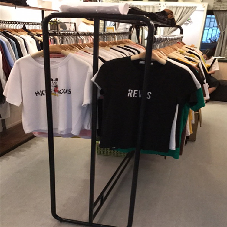 服装店双杠中岛架铁艺落地双排服装展示架侧挂男女货架双面挂衣服在类目 商业/办公家具, 服装店家具, 服装展示架中 - 来自Buy2taobao.com提供专业的淘宝代购服务