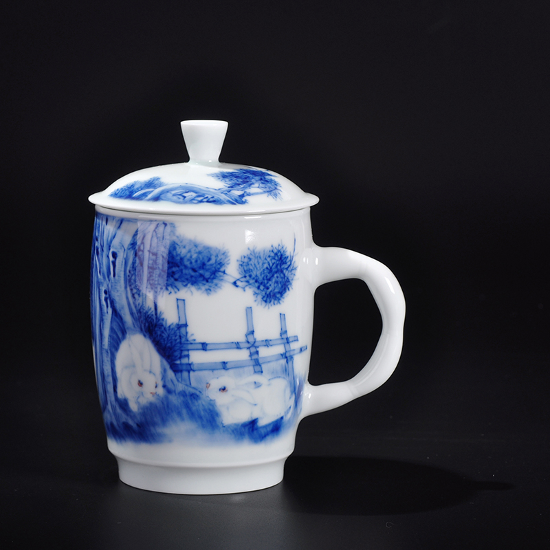 正品诚德轩茶具高档礼品盖杯手绘陶瓷功夫茶杯青花瓷盖杯伴侣盒装在类目 餐饮具, 茶具, 茶杯中 - 来自Buy2taobao.com提供专业的淘宝代购服务