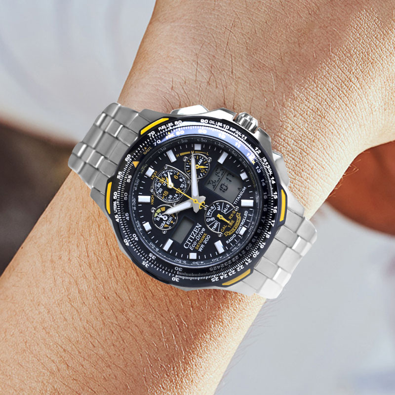 Citizen Air Titanium Kinetic energy Waves Men's watches Blue Angel JY0050-55L/8020-52Ein the Wristwatch , Japan Korea Watch category - from Buy2taobao.com to provide professional Taobao agent buy service