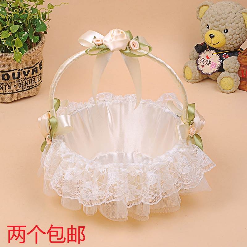 果篮家用结婚花童用的小花篮 婚礼圆形花篮小篮子花瓣篮子蓝子|ruв категории доставка цветов/цветок моделирования/растения садоводства, свадебные цветы макет, Свадьба корзинка - от Buy2taobao.com для оказания профессиональной услуги покупки агента Taobao