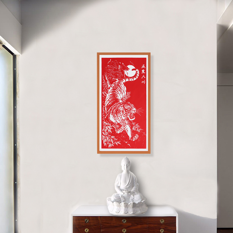 下山虎 剪纸相框画 纯手工剪纸画 装饰画 中式特色家居玄关画|ruв категории Ручная работа, области народных ремесел, порез - от Buy2taobao.com для оказания профессиональной услуги покупки агента Taobao