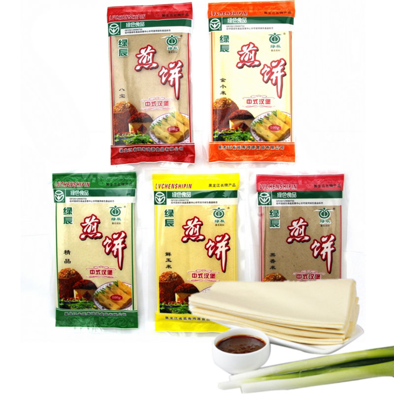 煎饼绿辰东北大煎饼杂粮煎饼果子哈尔滨特产零食品小吃满20袋包邮|ruв категории зерно риса/север и Юг сухих грузов/приправы, удобный момент, блины - от Buy2taobao.com для оказания профессиональной услуги покупки агента Taobao