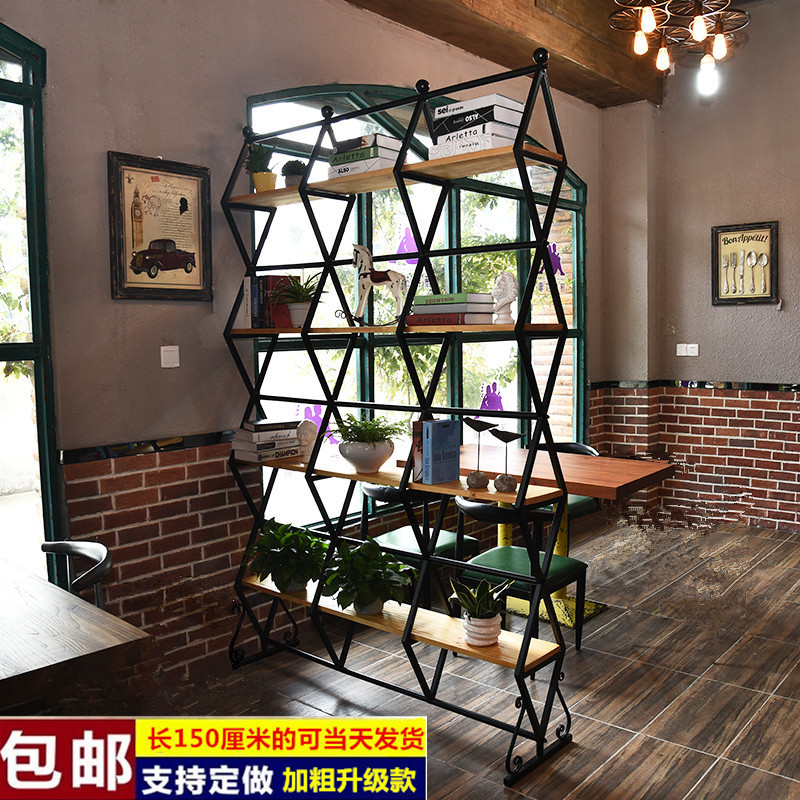 铁艺隔断置物架客厅北欧玄关书架餐厅实木镂空装饰花架 屏风隔断在类目 商业/办公家具, 办公家具, 屏风隔断, 办公屏风/隔断中 - 来自Buy2taobao.com提供专业的淘宝代购服务
