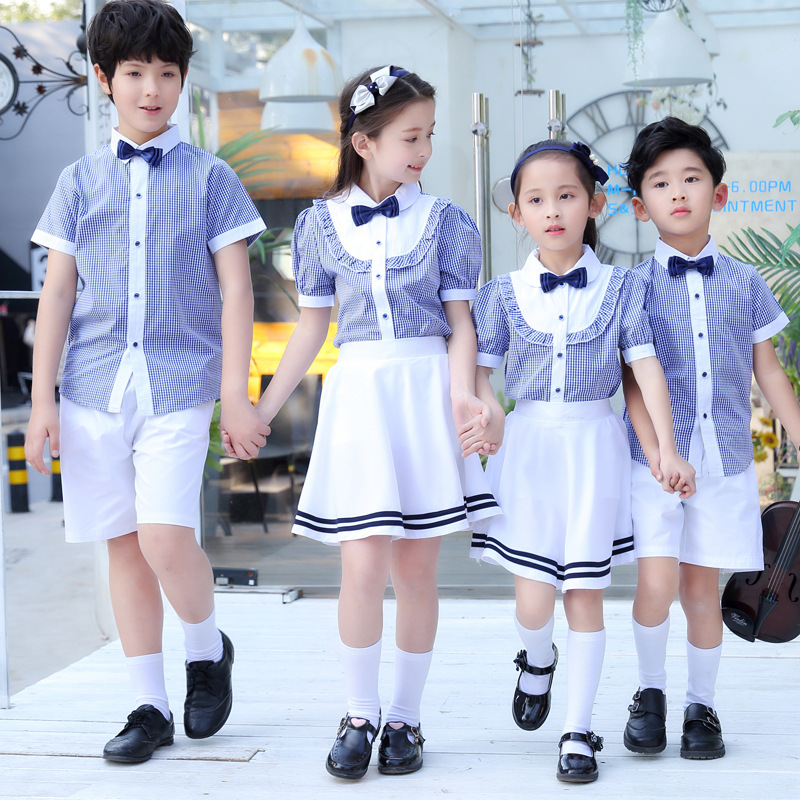 包邮校服2019夏季新款幼儿园园服学生班服男女童套装在类目 女装/女士精品, 套装/学生校服/工作制服, 学生校服中 - 来自Buy2taobao.com提供专业的淘宝代购服务