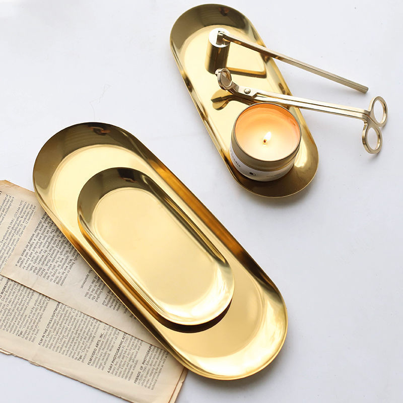 My home Vitality Forest ins Net Red golden decorate Tray Decoration jewelry Aromatherapy periphery Storage Jinpanin the Home accessories , Decoration category - from Buy2taobao.com to provide professional Taobao agent buy service