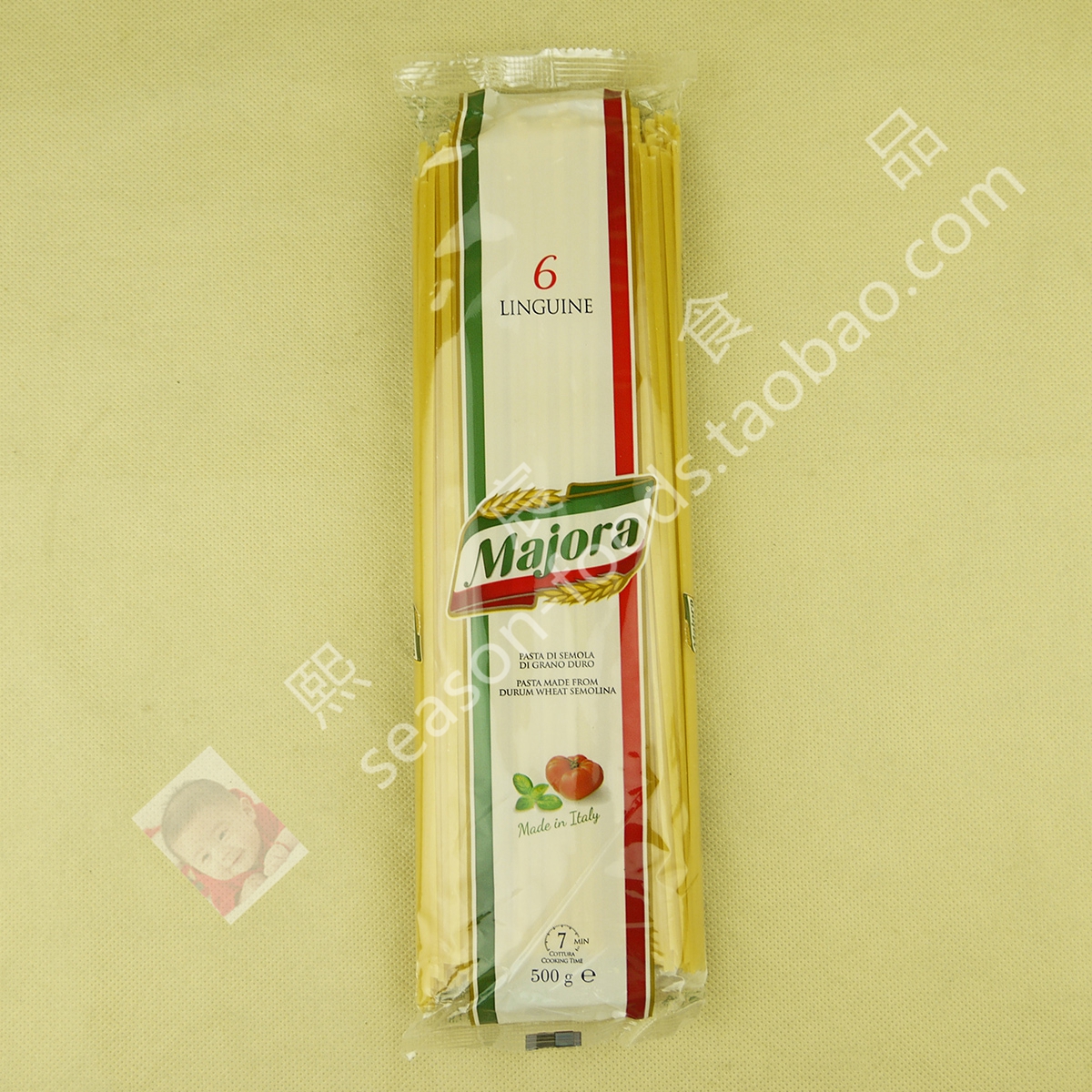 Majora Linguine pasta 麦嘉乐 6#扁身形意大利面500g意面通心粉|ruв категории зерно риса/север и Юг сухих грузов/приправы, удобный момент, спагетти - от Buy2taobao.com для оказания профессиональной услуги покупки агента Taobao