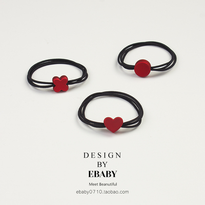 网红扎头发同款头饰皮筋扎头发橡皮筋发套磨砂扎马尾发饰头绳