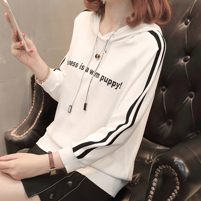 卫衣连帽冰丝很仙的上衣毛衣女打底衫洋气百搭针织衫2020新款春装